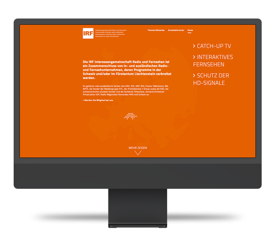 Website, IRF Interessengemeinschaft Radio und Fernsehen