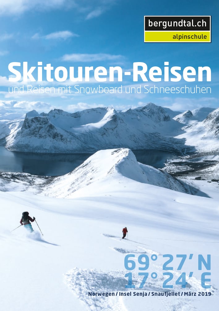 Grafikdesign, Typografie, Bildbearbeitung und Druckaufbereitung für neue Reisemagazine, Skitourenreisen und Trekkingreisen bergundtal ag
