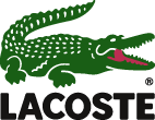Lacoste setzt beim Logodesign auf ein Bildzeichen. Krokodil kombiniert mit dem Firmennamen.